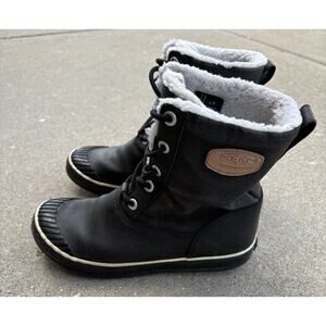 Keen ELSA Womens Boots Size 8 Waterproof Lace-Up Sherpa Warm